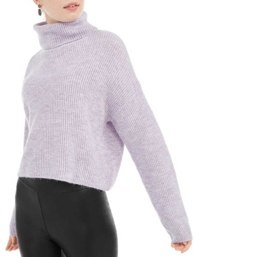 Sun + moon lilac body turtleneck sweater NWT